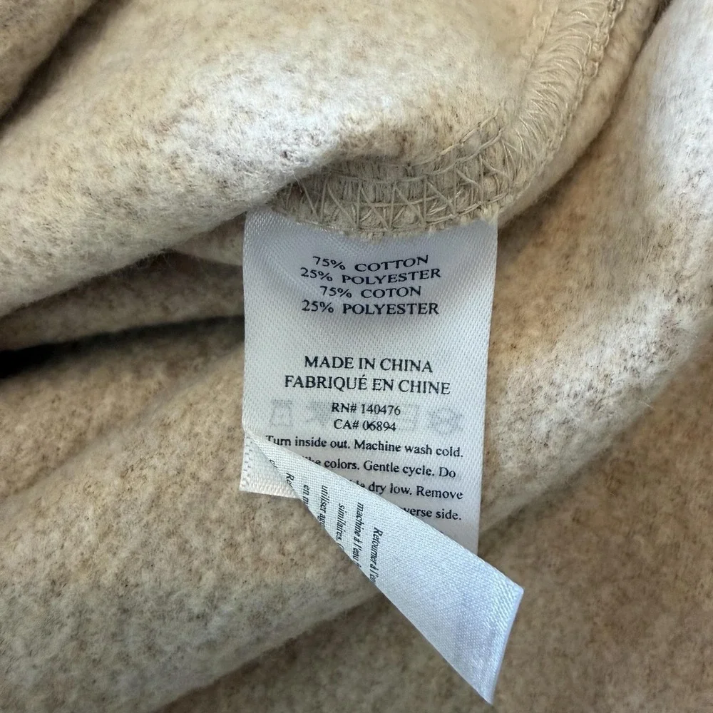 Faherty Mens XL Canyon Overshirt Thunderbird Fleece Jacket Beige MKG2008-THF